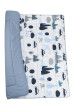 Hrací deka Bomimi 120 x 120 cm bavlna oboustranná - Autíčka modrá