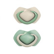 Set symetrických silikonových šidítek Light touch 0-6 m Pure Color Canpol babies - Zelený