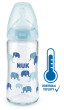 Skleněná kojenecká láhev NUK FC s kontrolou teploty 240 ml - Modrá