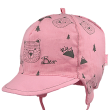 Dívčí kojenecká kšiltovka vázací Méďa RDX Růžová - Vel. 42