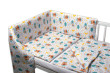 3-dílná sada mantinel s povlečením Sny medvídků hnědá/bílá Baby Nellys - 135x100 cm