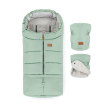Zimní set fusak Jibot 3v1 + rukavice na kočárek Jasie Petite & Mars - Pale Eucalypt