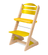 Dětská rostoucí židle Jitro Plus PŘÍRODNÍ VÍCEBAREVNÁ - Žlutá + žlutý podsedák