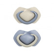 Set symetrických silikonových šidítek Light touch 0-6 m Pure Color Canpol babies - Modrý