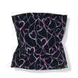 Bavlněný nákrčník Grafitové srdce tmavě modrá Esito - Vel. 44