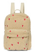 Teddy Midi Backpack - batůžek s přední kapsou Studio Noos - Ecru Hearts