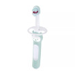 Mam Baby´s Brush - dětský zubní kartáček 6m+ s bezpečnostním krytem - Pastelový modrý
