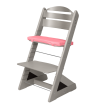 Dětská rostoucí židle Jitro Plus Šedá - Černý klín + růžový