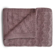 Mushie pletená dětská deka z organické bavlny Vzorovaná - Desert rose