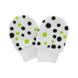 Rukavice bavlna potisk puntík zelená Esito  - Vel. 56