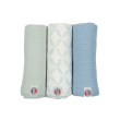 Swaddler Solid Matcha 3balení 70 x 70 cm Lodger - Peppermint