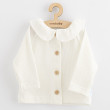 Kojenecký kabátek na knoflíky New Baby Luxury clothing Laura bílý  - Vel. 74