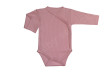 Bavlněné body zavinovací s rukavičkami dlouhý rukáv Pruhy růžová Baby Service - Vel. 68