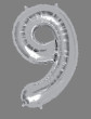 ALBI Nafukovací číslice - Stříbrná 41 cm - Stříbrná 9