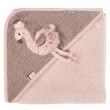 Ručník s kapucí Baby Fehn - Plameňák, Pink