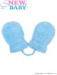 Dětské zimní rukavičky New Baby se šňůrkou - Modré