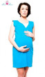 Těhotenská, kojící noční košile IRIS - modrá - Vel. L/XL