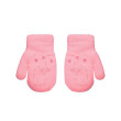 Zateplené zimní rukavice se šňůrkou kočka 4 - 6 let - Sv. Růžová