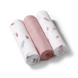 Mušelínové plenky Super Soft růžové 3 ks 70x70 cm BabyOno - Nature