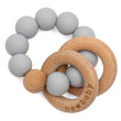 Dětské silikonové kousátko s kuličkami New Baby - Šedá