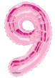 Nafukovací číslice růžová 35 cm - 9