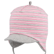 Dívčí vázací čepice s kšiltem Proužek RDX - Vel. 2