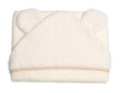 Kojenecká osuška s kapucí a oušky Boucle 80x80 cm froté Baby Nellys  - Smetanová