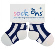 Sock ons - držák ponožek - Navy stripes 6-12m
