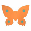Pěnová dekorace motýl 2,5 mm 390 x 300 x 2,5 - Oranžová