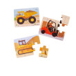 Puzzle 3v1 Bigjigs Toys - Stavební stroje