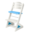 Dětská rostoucí židle Jitro Plus bílá - Sv.modrý klín + sv.modrý