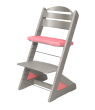 Dětská rostoucí židle Jitro Plus Šedá - Růžový klín + růžový