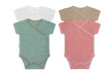 Kojenecké body zavinovací krátký rukáv mušelín - růžová Baby Service - Vel. 56