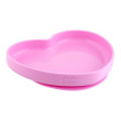 Silikonový talíř srdíčko 9 m+ Chicco - Růžový
