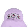 Dívčí letní plátěný klobouk Kopretiny Fialový RDX - Vel. 54