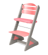 Dětská rostoucí židle Jitro Plus ŠEDÁ VÍCEBAREVNÁ - Růžová