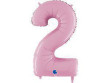 Fóliový balónek pastel růžová 66 cm číslice - 2