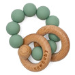 Dětské silikonové kousátko s kuličkami New Baby - Zelená