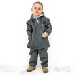 Dětská zimní softshellová bunda s beránkem Grey Esito - Vel. 128