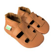 Kožené capáčky Hopi Hop Barefoot Vel. XL (18-24 měs.) - Sandálky koňakové