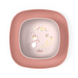 Set jídelní - miska a talíř 12 m+ Chicco - pink