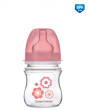 Antikoliková láhev se širokým hrdlem 120 ml Newborn baby Canpol - Růžová