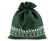 Vánoční dárkový pytlík 30x35 cm  - Zelený