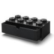 LEGO stolní box 8 se zásuvkou - Černá