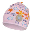 Čepice podšitá Outlast® Růžová kytky/růžová baby - Vel. 6 (54 - 57 cm)