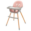 Jídelní židlička Baby Mix Freja wooden - Dusty pink
