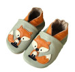 Kožené capáčky Barefoot Vel. XXL (2-3 roky) Hopi Hop - Liška šedá