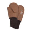 Zimní palcové rukavice softshell s beránkem Brown Esito - Vel. 2 - 3 roky