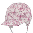 Kojenecká kšiltovka vázací růžová motýlci RDX - Vel. 44
