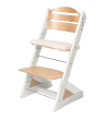 Dětská rostoucí židle Jitro Plus DVOUBAREVNÁ - Přírodní + lněný podsed.
